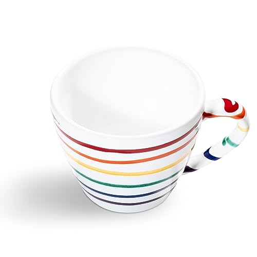 GMUNDNER KERAMIK Regenbogen, Kaffeetasse Gourmet (0,2L) Geschirr, handgemacht in Österreich von GMUNDNER KERAMIK