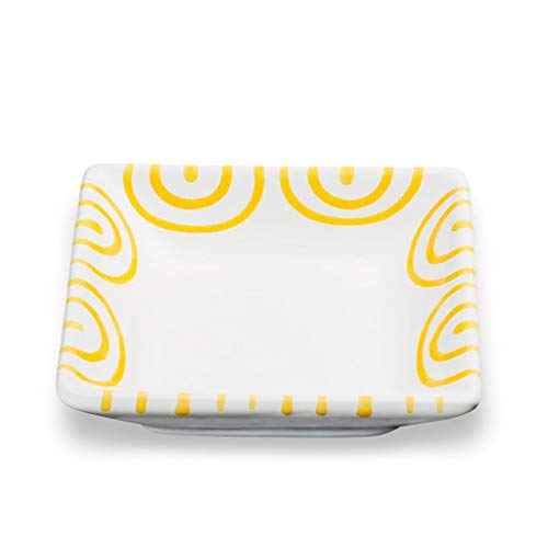 GMUNDNER KERAMIK Snackschale Grösse: l 11 cm x b 11 cm x h 2.8 cm Gelbgeflammt Geschirr, handgemacht in Österreich GMUNDNER KERAMIK Snackschale Grösse: l 11 cm x b 11 cm x h 2.8 cm Gelbgeflammt Geschirr, handgemacht in Österreich von GMUNDNER KERAMIK