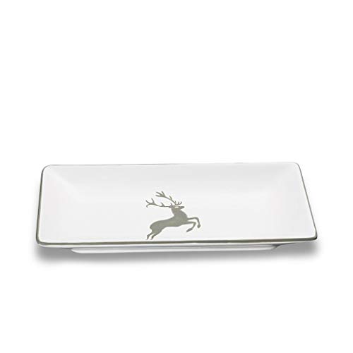 GMUNDNER KERAMIK Snackschale Grösse: l= 22 cm x b= 11 cm x h= 2.7 cm grauer Hirsch Geschirr, handgemacht in Österreich GMUNDNER KERAMIK Snackschale Grösse: l= 22 cm x b= 11 cm x h= 2.7 cm grauer Hirsch Geschirr, handgemacht in Österreich von GMUNDNER KERAMIK