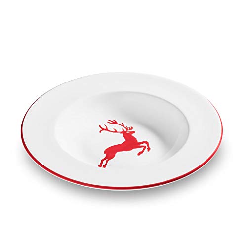 GMUNDNER KERAMIK Suppenteller Gourmet Durchmesser : 24 cm rubinroter Hirsch Geschirr, handgemacht in Österreich GMUNDNER KERAMIK Suppenteller Gourmet Durchmesser : 24 cm rubinroter Hirsch Geschirr, handgemacht in Österreich von GMUNDNER KERAMIK