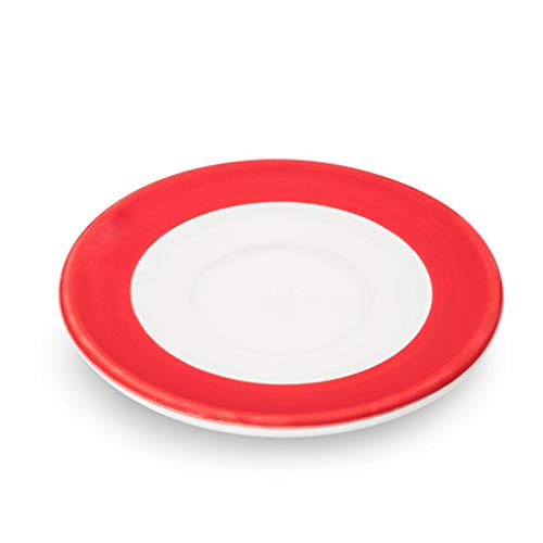 GMUNDNER KERAMIK Untertasse Espresso Gourmet Durchmesser : 11 cm Variation Rubinrot Geschirr, handgemacht in Österreich von GMUNDNER KERAMIK