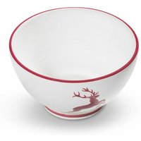 Bordeauxr. Hirsch, Müslischale groß (ø 14cm) - Gmundner Keramik von GMUNDNER KERAMIK