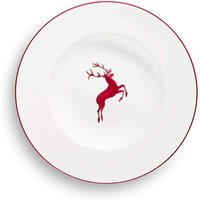 Gmundner Keramik - Bordeauxr. Hirsch, Pastateller Gourmet (ø 29cm) von GMUNDNER KERAMIK