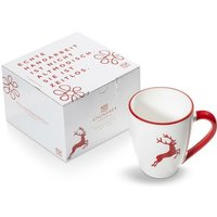 Gmundner Keramik - Rubinroter Hirsch, Frühstücksbecher Max (0,3 l) von GMUNDNER KERAMIK