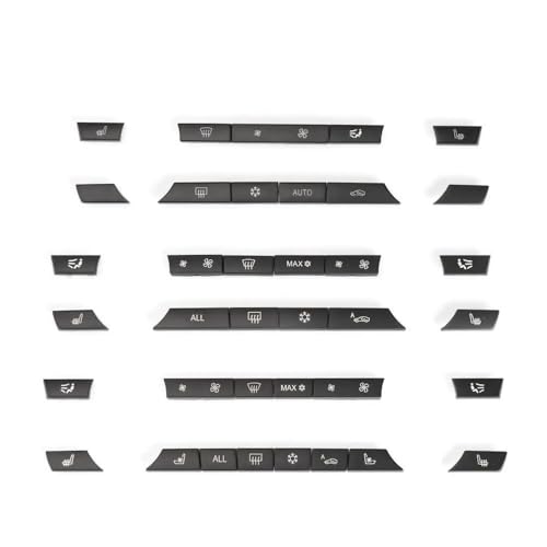 GMVGKLCPCF 11/12/14 stücke Armaturenbrett Klimaanlage AC Taste Heizung Schalter Abdeckung Fit for BMW 5 6 7 Serie X5 X6 F10 F18 F06 F12 F01 F02 F15 F16(12pcs Model B) von GMVGKLCPCF