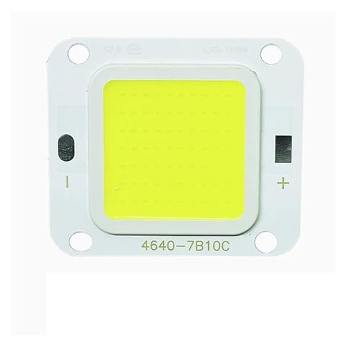 GMVGKLCPCF 2 stücke 10 W 20 W 30 W 50 W 70 W 100 W High Power LED Chip COB LED SMD Dioden Fit for Flutlicht Scheinwerfer Lampen Flip Chip for DIY DC 27-36 V(Cold White 6500K,70W 46X40MM) von GMVGKLCPCF