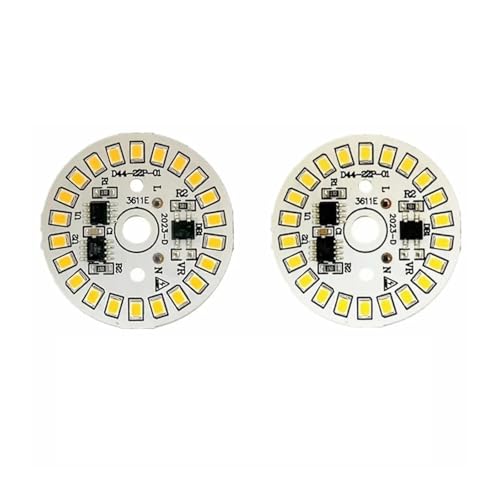 GMVGKLCPCF 2 stücke Led-lampe Patch Lampe SMD Platte Rund Modul Lichtquelle Platte for Lampe Licht AC 220 V Led chip Scheinwerfer Downlight LED Lampe(3W-220V,Cold White) von GMVGKLCPCF