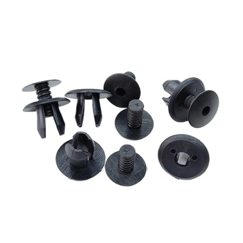 GMVGKLCPCF 40 stücke Auto Fastener Stoßstange Clip Innen Trim Push Retainer 701867299 Fit ForVW T4 T5 Transporter Eurovan Futter Clips Grau/schwarz(Black-40pcs) von GMVGKLCPCF