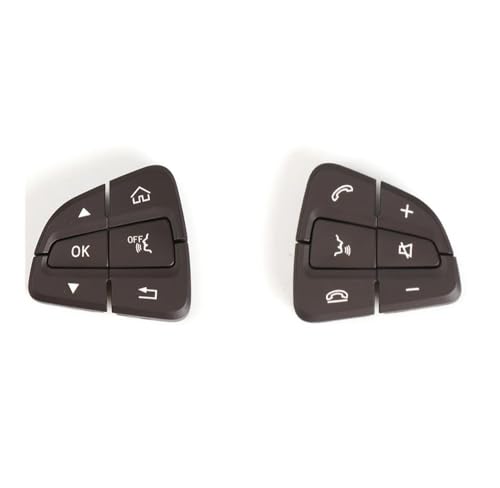 GMVGKLCPCF Auto-Multifunktions-Lenkrad-Steuerschalterknopf Passend for Mercedes Fit for Benz C GLC Klasse W205 W253 C200 C300 0999050200 0999050300(Brown 1 Pair) von GMVGKLCPCF
