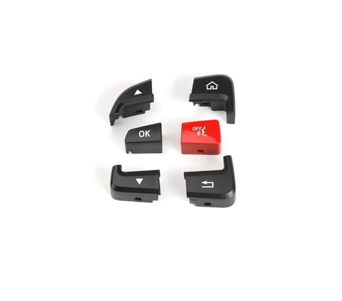 GMVGKLCPCF Auto-Multifunktions-Lenkrad-Steuerschalterknopf Passend for Mercedes Fit for Benz C GLC Klasse W205 W253 C200 C300 0999050200 0999050300(Left Black Red) von GMVGKLCPCF