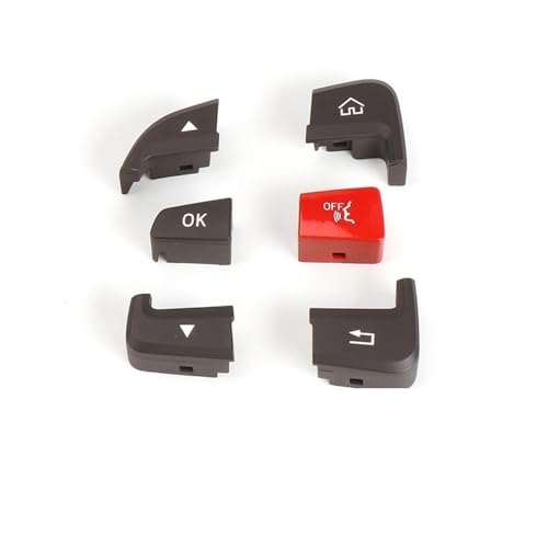 GMVGKLCPCF Auto-Multifunktions-Lenkrad-Steuerschalterknopf Passend for Mercedes Fit for Benz C GLC Klasse W205 W253 C200 C300 0999050200 0999050300(Left Brown Red) von GMVGKLCPCF