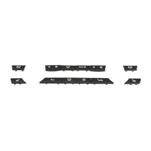GMVGKLCPCF Autokonsole Armaturenbrett Klimaanlage Schalter Tasten Schlüsselkappen Reparatursatz Ersatz Passend for BMW 5 6 7 Serie F10 F02 F07(12pcs Model B) von GMVGKLCPCF