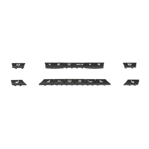 GMVGKLCPCF Autokonsole Armaturenbrett Klimaanlage Schalter Tasten Schlüsselkappen Reparatursatz Ersatz Passend for BMW 5 6 7 Serie F10 F02 F07(14pcs Model C) von GMVGKLCPCF