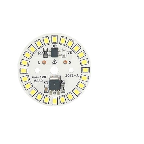 GMVGKLCPCF LED Patch Lampe SMD Lampe Kreis Platte Lichtquelle Modul für AC 220V-240V LED Einbaustrahler (9W-10PCS,220V_WARM WHITE) von GMVGKLCPCF