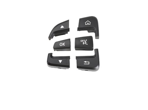 GMVGKLCPCF Passend for Mercedes W205 W253, multifunktionale Lenkradtastenabdeckung, Bluetooth-Telefon, Tempomat-Lautstärke, passend for Benz C GLC-Klasse(Left Black) von GMVGKLCPCF