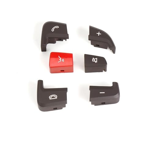 GMVGKLCPCF Passend for Mercedes W205 W253, multifunktionale Lenkradtastenabdeckung, Bluetooth-Telefon, Tempomat-Lautstärke, passend for Benz C GLC-Klasse(Right Brown Red) von GMVGKLCPCF