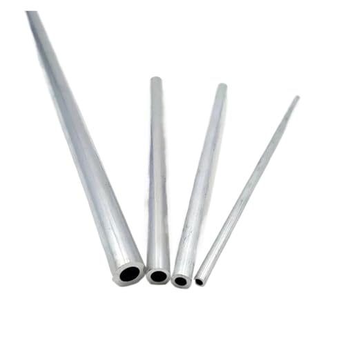 Aluminiumrohr, 2 mm dick, 6–70 mm Außendurchmesser, gerade, 300 mm, 500 mm lang, rund, 6063 Aluminiumlegierungsrohr für Heimwerker (500 mm, Außendurchmesser 10 x ID 6 mm) von GMVZGQW