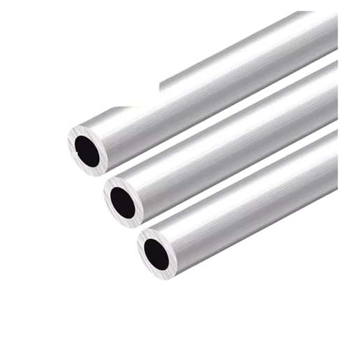 Aluminiumrohr, 4 mm dick, 12–52 mm Außendurchmesser, gerade, 300 mm, 500 mm lang, rund, 6063 Aluminiumlegierungsrohr für Heimwerker (300 mm, Außendurchmesser 52 x ID 44 mm) von GMVZGQW