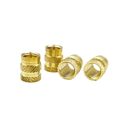 Einsatzmutter-Set, Messing, Heißschmelz-Rändelmutter-Gewinde, Wärmeformen, Doppel-Twill-Einspritzung, Einbettung, Kupfermutter 3D (M4M3 (170 Stück)) von GMVZGQW