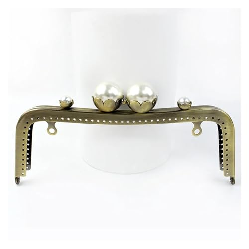 Frame Kiss Clasp Lock 20 cm Metal Bag Handle Retro Pearl Kiss Clasp Lock Buckle Purse Frame DIY Sewing Handbag Brackets Hardware Accessories for Purse Making(PearlBrass,3Pcs) von GMVZGQW