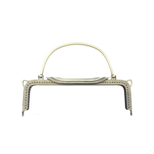 Frame Kiss Rechteckiger Riegelverschluss mit Griff für Damenhandtaschen, 22 cm, Vintage-geprägtes Schloss, Handtaschenzubehör für die Herstellung von Handtaschen (Zimt) von GMVZGQW