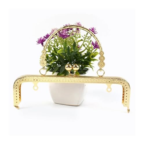 Rahmen-Kussverschluss, 1/2/5 Stück, 20,5 cm, geprägter Taschengriff, Geldbörsenrahmen, Clutch, Kussverschluss, Nähklammern, DIY, Metalltaschengriffe, Zubehör für Geldbörsenherstellung, Hellgold, 20,5 Rahmen-Kussverschluss, 1/2/5 Stück, 20,5 cm, geprägter Taschengriff, Geldbörsenrahmen, Clutch, Kussverschluss, Nähklammern, DIY, Metalltaschengriffe, Zubehör für Geldbörsenherstellung, Hellgold, 20,5 von GMVZGQW