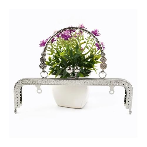 Rahmen-Kussverschluss, 1/2/5 Stück, 20,5 cm, geprägter Taschengriff, Geldbörsenrahmen, Clutch, Kussverschluss, Nähklammern, DIY, Metalltaschengriffe, Zubehör für Geldbörsenherstellung, Silber, 20,5 cm Rahmen-Kussverschluss, 1/2/5 Stück, 20,5 cm, geprägter Taschengriff, Geldbörsenrahmen, Clutch, Kussverschluss, Nähklammern, DIY, Metalltaschengriffe, Zubehör für Geldbörsenherstellung, Silber, 20,5 cm von GMVZGQW