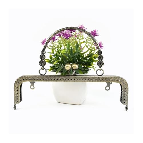 Rahmen-Kussverschluss, 1/2/5 Stück, 20,5 cm, geprägter Taschengriff, Geldbörsenrahmen, Clutch, Kussverschluss, Nähklammern, DIY, Metalltaschengriffe, Zubehör für Geldbörsenherstellung (Messing, 20,5 Rahmen-Kussverschluss, 1/2/5 Stück, 20,5 cm, geprägter Taschengriff, Geldbörsenrahmen, Clutch, Kussverschluss, Nähklammern, DIY, Metalltaschengriffe, Zubehör für Geldbörsenherstellung (Messing, 20,5 von GMVZGQW