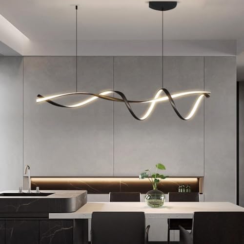 Pendelleuchte Esszimmer Lampe LED Hängeleuchte Dimmbar Hängelampe Mit Fernbedienung Kronleuchter Wohnzimmer Esstisch Pendellampe Küche Bar Deckenleuchte Modern Schwarz Schlafzimmer Beleuchtung(120cm) Pendelleuchte Esszimmer Lampe LED Hängeleuchte Dimmbar Hängelampe Mit Fernbedienung Kronleuchter Wohnzimmer Esstisch Pendellampe Küche Bar Deckenleuchte Modern Schwarz Schlafzimmer Beleuchtung(120cm) von GMWSM