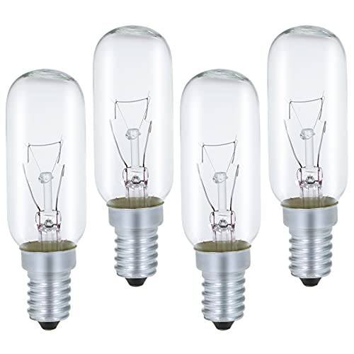 GMY E14 40W Dunstabzugsbirne Glühbirne, T25 230V Warmweiß 2700K Dimmbar Glühlampe für Dunstabzugshaube, Deckenleuchte, 4 Stück von GMY