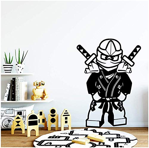 Kreative Kunst Vinyl Wandaufkleber Ninjago Wandtattoos Für Kinderzimmer Aufkleber Tapete Wanddekoration 57Cmx39Cm von GMYZGM