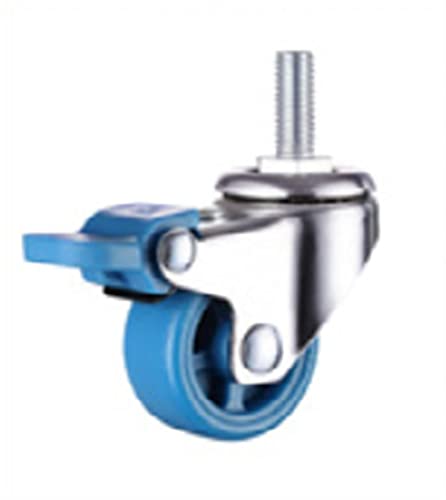1/4PCS 360 Grad Swivel Casters Rad Gummi Rollen Blau Keine Lärm Räder(B1246,1PC 1.5 Inch) von GNAFIWEW