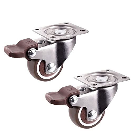 1,5 Zoll Caster TPE Synthetischer Kautschuk Mit Bremse Einzellager Super Stumm Räder Tragen 25kg 2Pcs 1,5 Zoll Caster TPE Synthetischer Kautschuk Mit Bremse Einzellager Super Stumm Räder Tragen 25kg 2Pcs von GNAFIWEW