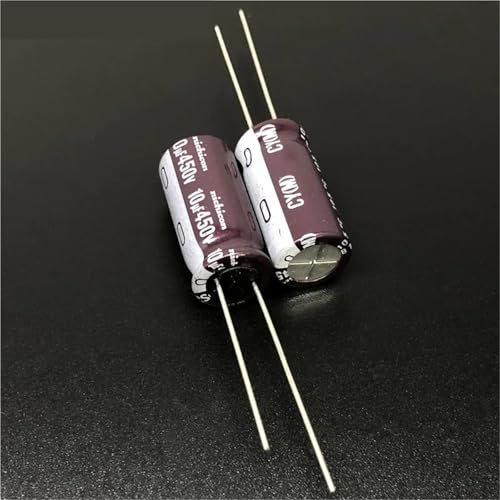 10 Stücke/100 Stücke 10uF 450V 10x20mm Hoher Welligkeitsstrom Lange Lebensdauer 450V10uF Aluminium-elektrolytkondensator(10Pcs) von GNAFIWEW