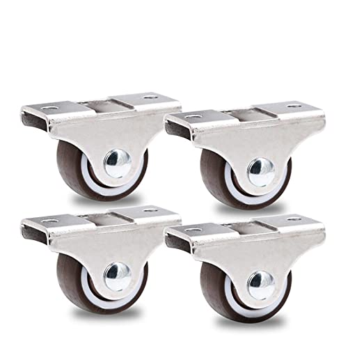 4 Pcs 1 Zoll Dia Universal Möbel Caster Möbel Trolley Eisen Stille Nylon Feste Caster Rad(Chocolate) von GNAFIWEW