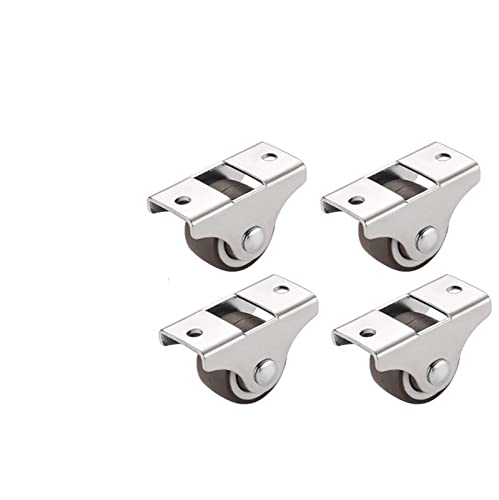 4Pcs 1 Zoll 2 Loch Directional Rad Stille Kleine Universal Schublade Pulley Schrank Roller Gummi von GNAFIWEW