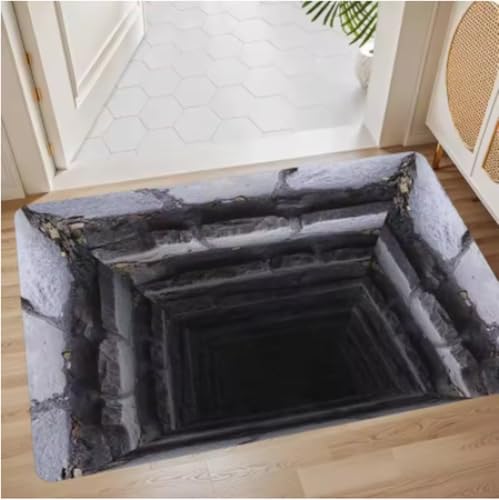 GNALEIEOG Fußmatte mit optischem Täuschungseffekt, Fußmatte, Türvorleger, Gummiteppich, perfekt für die Haustür, 80 x 150 cm GNALEIEOG Fußmatte mit optischem Täuschungseffekt, Fußmatte, Türvorleger, Gummiteppich, perfekt für die Haustür, 80 x 150 cm von GNALEIEOG