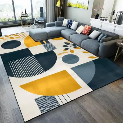 GNALEIEOG Geometrischer Wohnzimmerteppich, Moderne nordische Fußmatte, Sofa, Flur, Teppich, Heimdekoration, 200 x 300 cm von GNALEIEOG