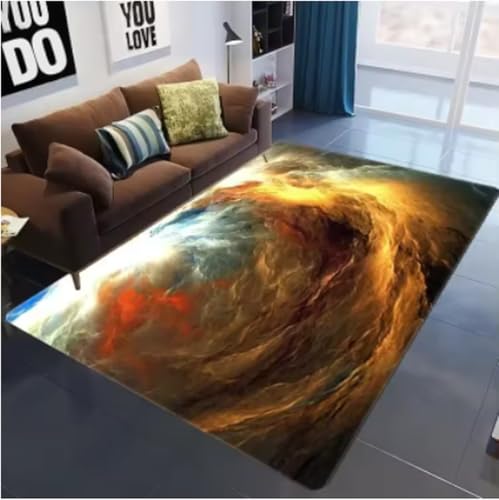 GNALEIEOG Rutschfester Teppich mit Galaxie-Weltraumsternenmotiv für Schlafzimmer, Wohnzimmer, dekorative Bodenmatte, Fußmatte, 60 × 90 cm GNALEIEOG Rutschfester Teppich mit Galaxie-Weltraumsternenmotiv für Schlafzimmer, Wohnzimmer, dekorative Bodenmatte, Fußmatte, 60 × 90 cm von GNALEIEOG