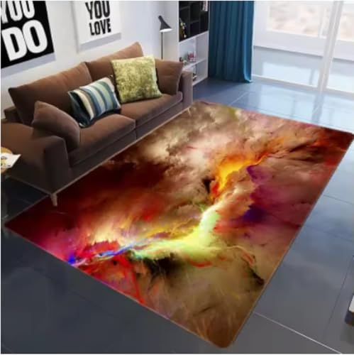 GNALEIEOG Rutschfester Teppich mit Galaxie-Weltraumsternenmotiv für Schlafzimmer, Wohnzimmer, dekorative Bodenmatte, Fußmatte, 80 × 120 cm GNALEIEOG Rutschfester Teppich mit Galaxie-Weltraumsternenmotiv für Schlafzimmer, Wohnzimmer, dekorative Bodenmatte, Fußmatte, 80 × 120 cm von GNALEIEOG