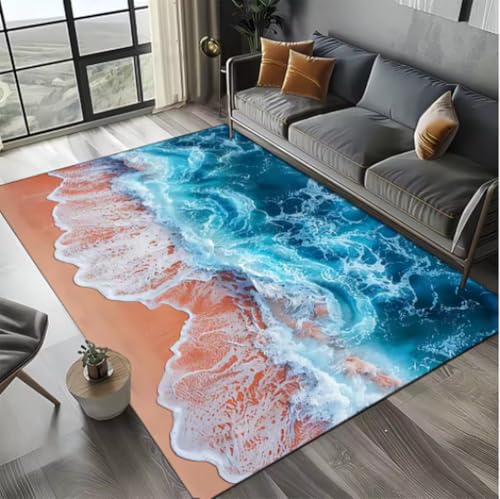 GNALEIEOG Teppich mit Meereswasser, Strand, Riff, Naturlandschaft, Heim-Sofa-Dekor, rutschfeste Bodenmatte, 60 x 90 cm GNALEIEOG Teppich mit Meereswasser, Strand, Riff, Naturlandschaft, Heim-Sofa-Dekor, rutschfeste Bodenmatte, 60 x 90 cm von GNALEIEOG