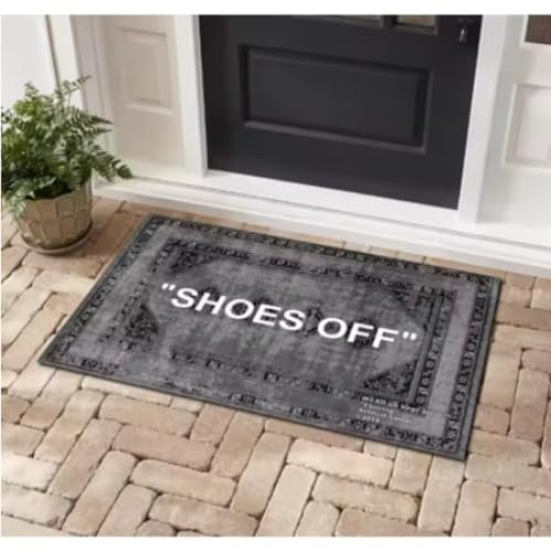 Shoes Off Written Mat Sneakerhead Mat Welcome Mat Türmatte Outdoor-Matte Tür-Eingangsbereich Matten Graue Matte 100×160cm Shoes Off Written Mat Sneakerhead Mat Welcome Mat Türmatte Outdoor-Matte Tür-Eingangsbereich Matten Graue Matte 100×160cm von GNALEIEOG