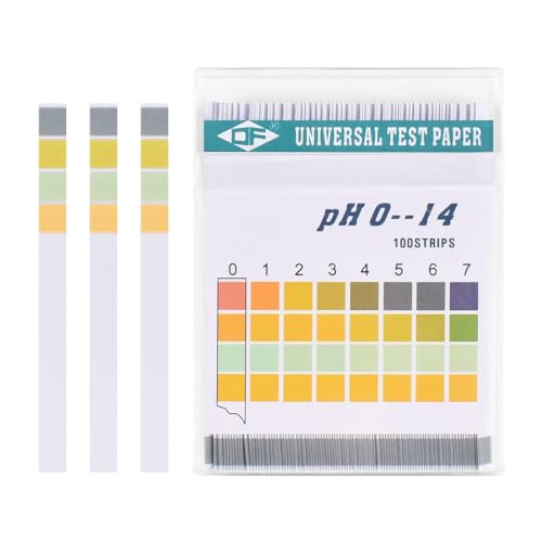 GNALIA pH Teststreifen 100 Stck., Lackmus Testpapier, Messbereich 0-14, Indikator Universalpapier, Säuretest für Aquarien, Trink，wasserSäure Basen Teststreifen von GNALIA