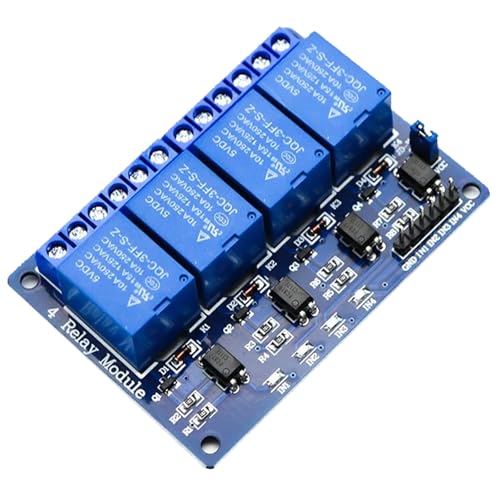 GNAUMORE 4-Kanal Relaismodul, 24V Relais, 4-Wege 24V Relaismodul mit Optokoppler-Isolierung und High-Low-Trigger von GNAUMORE