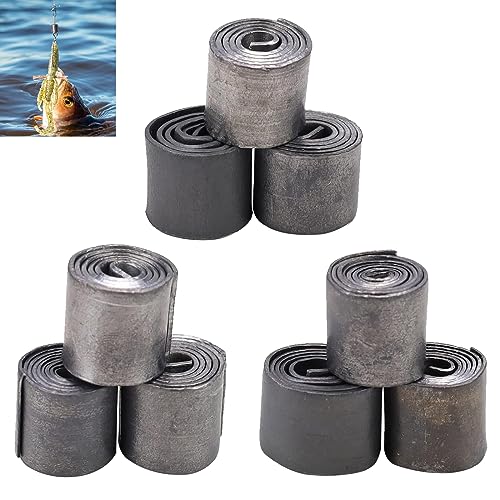 GNAUMORE Blei Rolle Geeignet für Amateurangler für Feldfischerei,Rollen Blei Angeln Blei Blatt,Angeln Soft Lead,Bleiblatt Rolle,9PC (3PC Breite 5mm + 3PC Breite 7 mm + 3PC Breite 9mm) von GNAUMORE