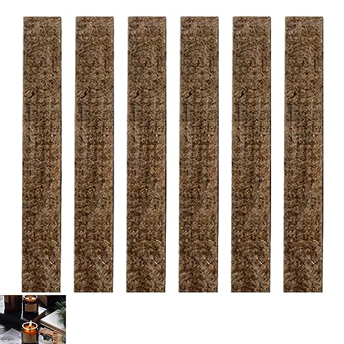 GNAUMORE Dauerdocht für Wachsfresser,Kerzendocht für Kerzenfresser,Dauerdocht für Kerzenreste,Kerzendocht aus Holz,Dochte für Kerzen für Outdoor Kerzen,Kerzendocht DIY Kerzenfresser 6PC von GNAUMORE