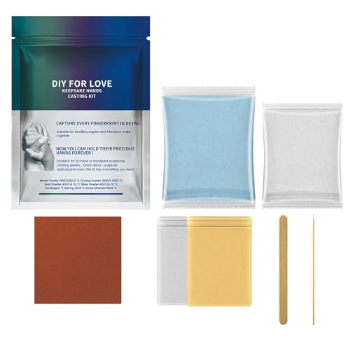 GNAUMORE Gipsabdruck Hände Paar,3D Handabdruck Set für Paare,3D Handabdruck DIY Set,Gipsabdruck Hände Personalisierte Geschenke Männer & Frauen,Gips zum Gießen,Gipsabdruck Hände Paar Geschenk,Rosa von GNAUMORE