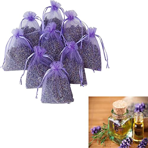 GNAUMORE Lavendel Duftsäckchen Kleiderschrank,Lavendel Duftsäckchen,Lavendelsäckchen,Lavendelknospen,Lavendel für duftsäckchen,100% natürlicher Lavendelduft als Mottenschutz,(6 x 5 g) von GNAUMORE