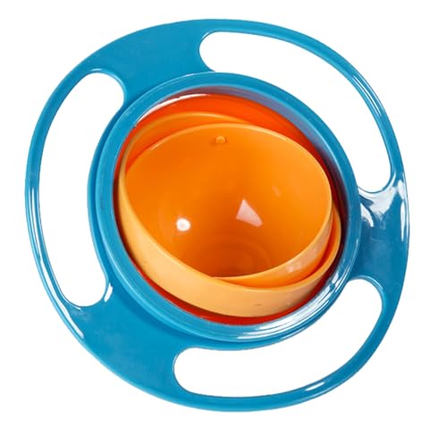 Gyro Bowl Baby Schüssel Universal,Magic Baby Bowl 360 ° Drehbare,Auslaufsichere Schüssel Gyroscopic Bowl,Auslaufsicher Gyroscopic Bowls mit Deckel,Anti Verschütten Fütterung von GNAUMORE