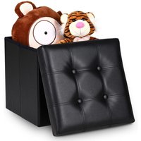 Gnc Home - taburete baul plegable de cuero sintetico blanco con almacenaje y asiento exclusives angebot von GNC HOME
